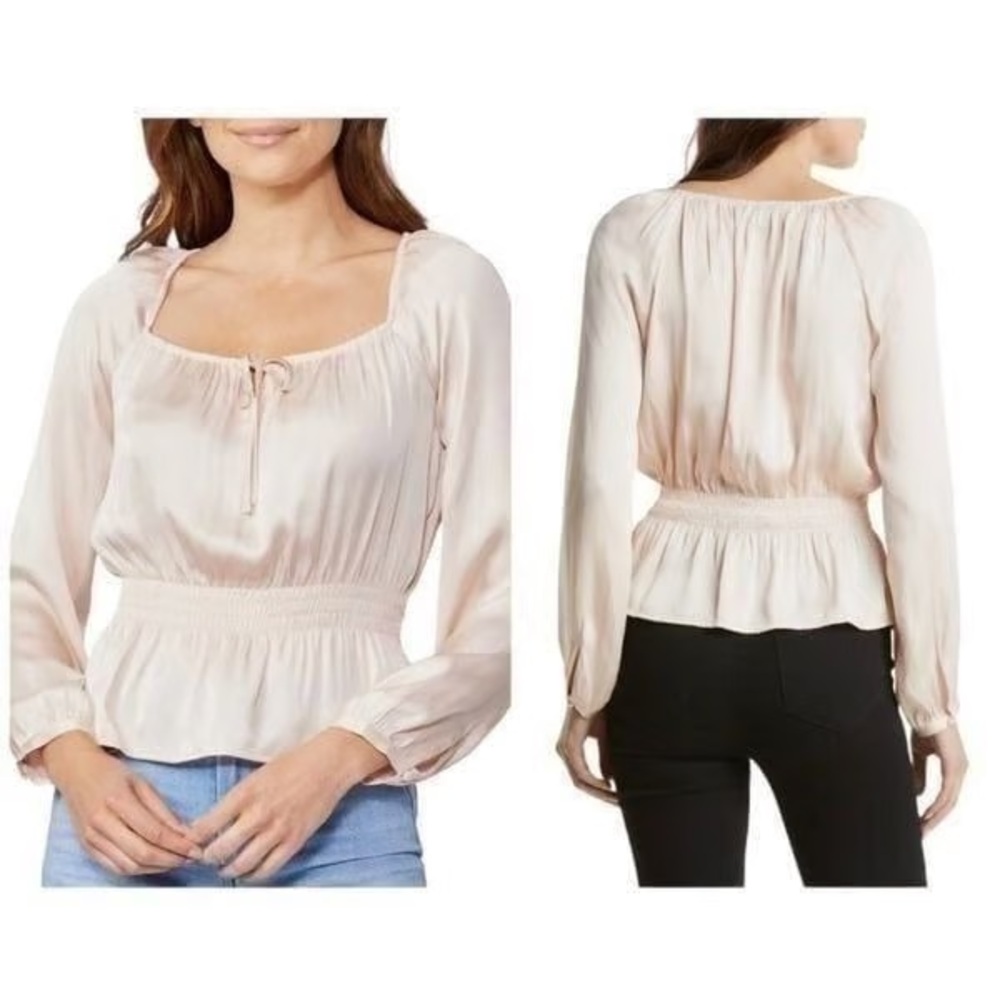 PAIGE NWOT Odalynn Blush Pink Long Sleeve Top Small